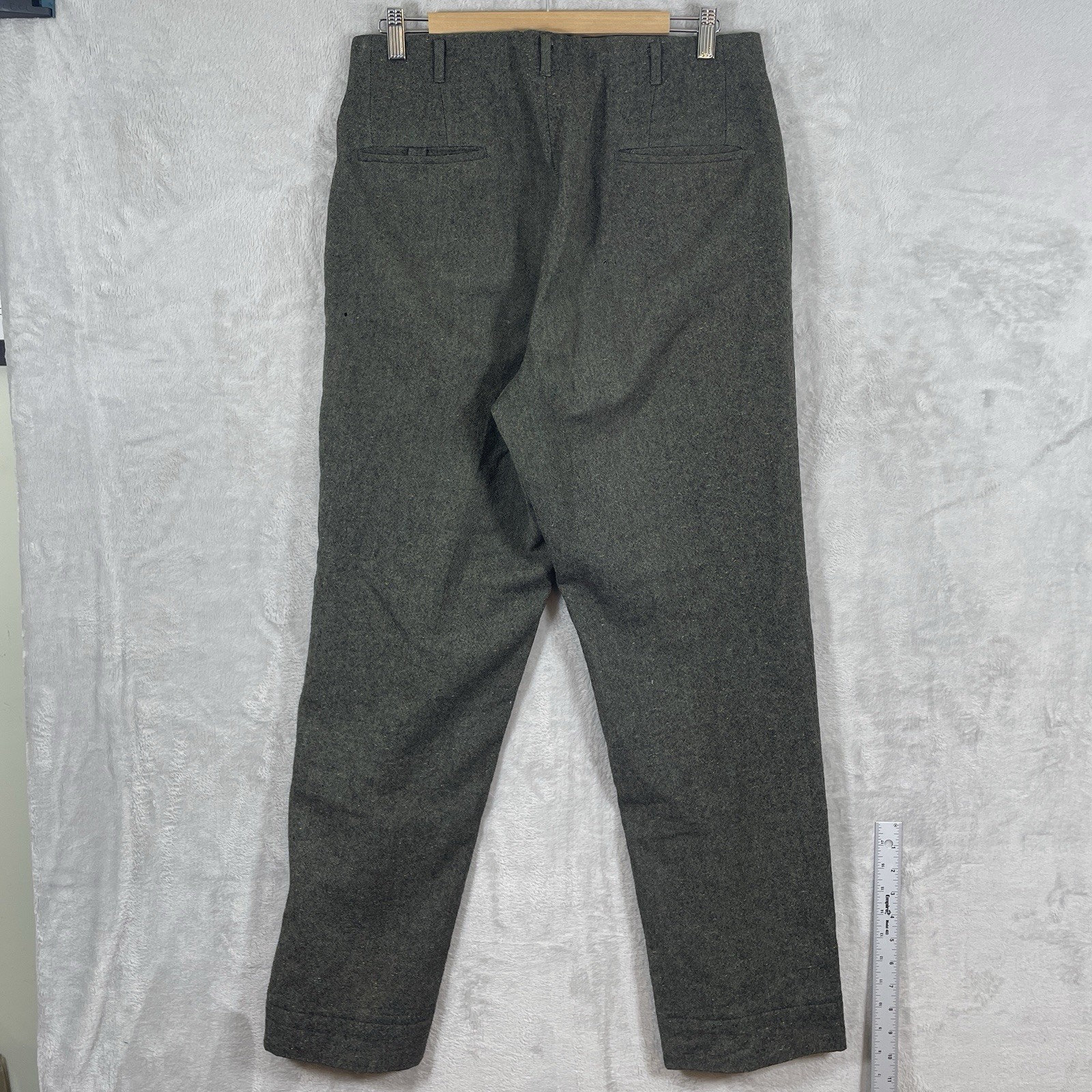 Vtg 50s Drop Loop Wool Slacks Men’s 32x32 Pendleton Rockabilly Pants Pleated 40s