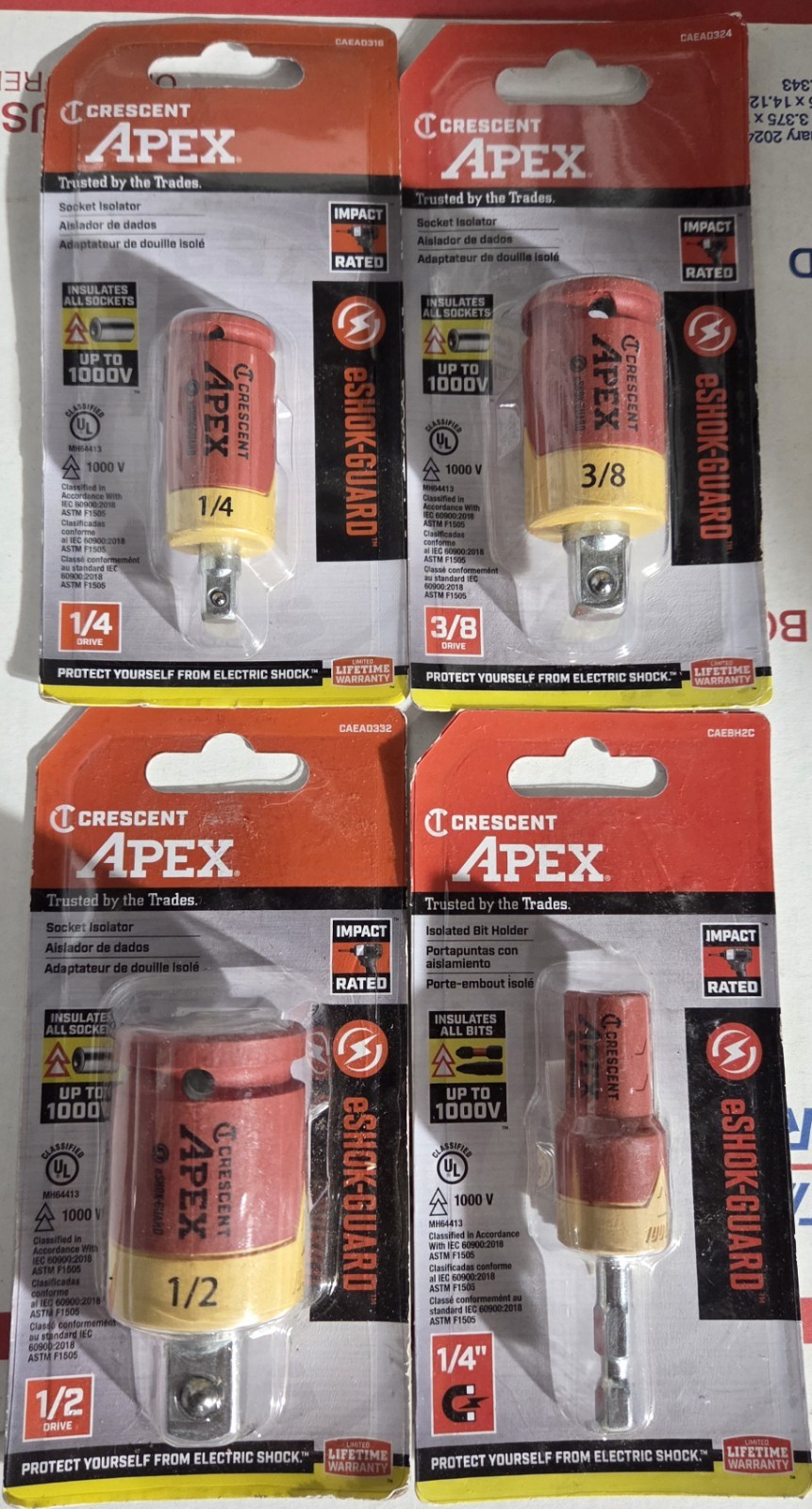 Crescent Apex eSHOK-GUARD  Impact Socket Isolator  1/4, 3/8, 1/2 And Bit Holder