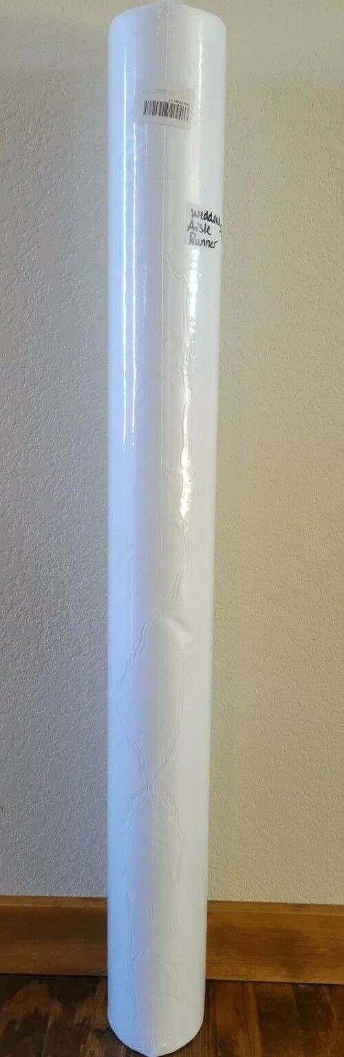 Wedding Aisle Runner 100ft Indoor Outdoor White Floral Print