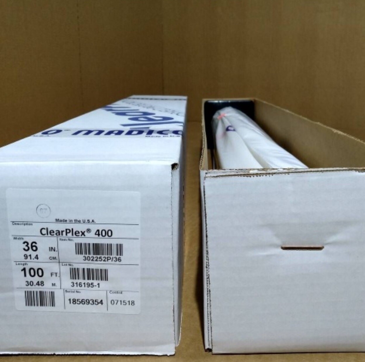 Clearplex Windshield Protection Film 36” x 100 Ft Full Roll PPF from Madico