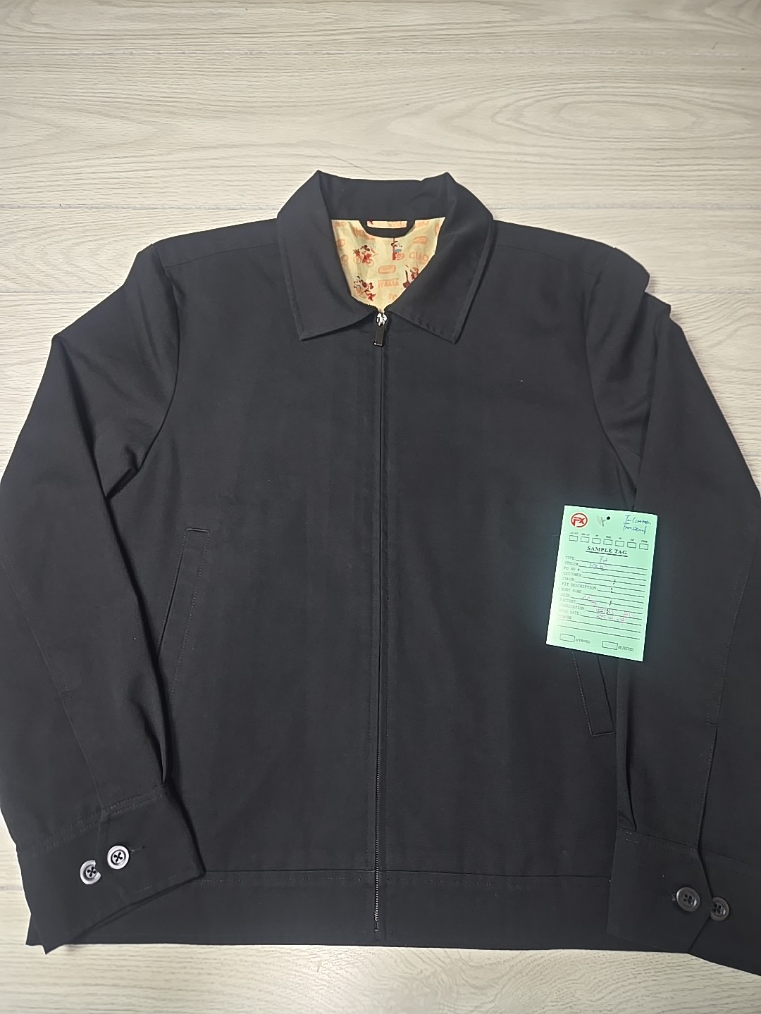 Walt Disney World Epcot Center Jacket Medium Sample Tagged Italy Satin Lined