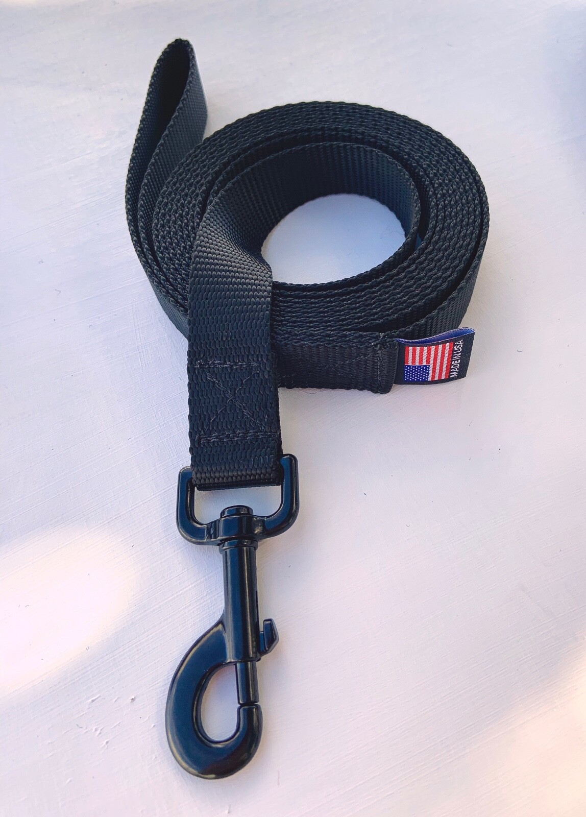 Dog Leash Lead Long Obedience Recall Training BLACK Multiple Lengths USA MADE