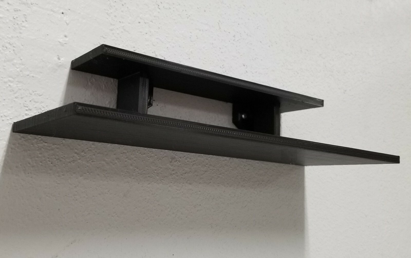 12 inch Long Black 2-Tier Display Wall Shelf for small Items and Figurines