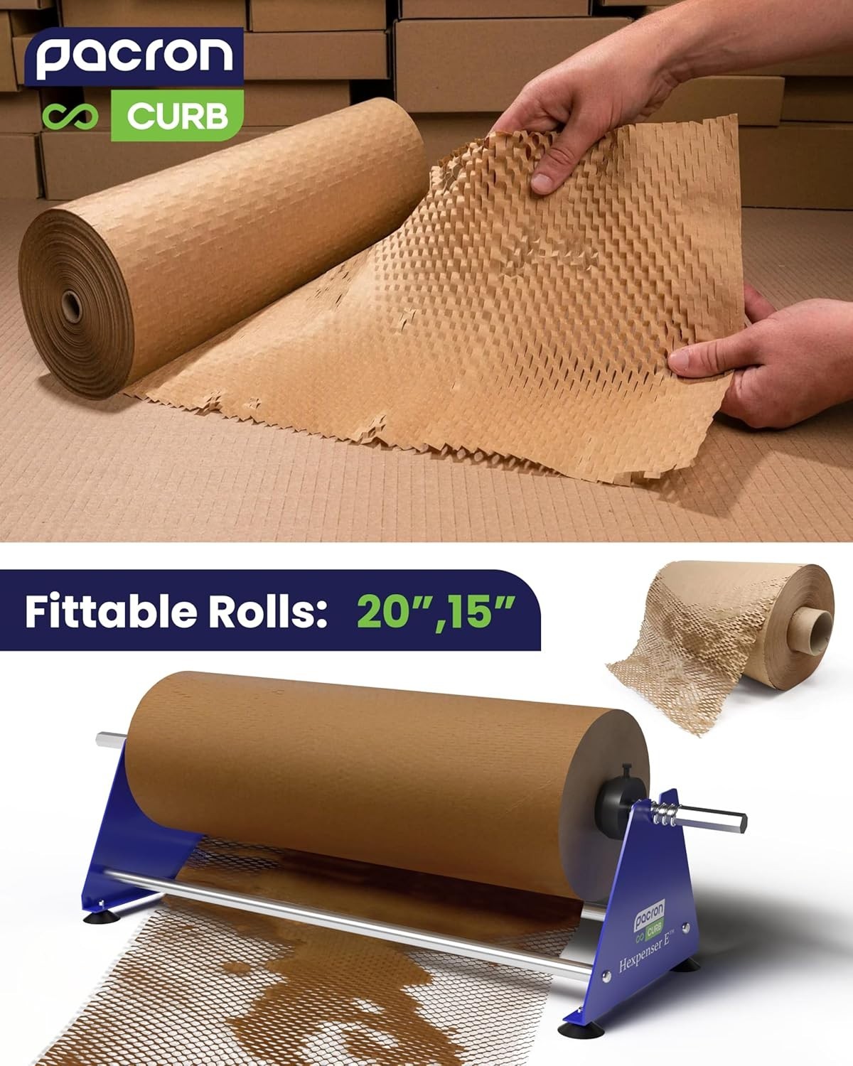 Packing Paper Roll Dispenser – Eco Honeycomb Wrap for Shipping & Moving