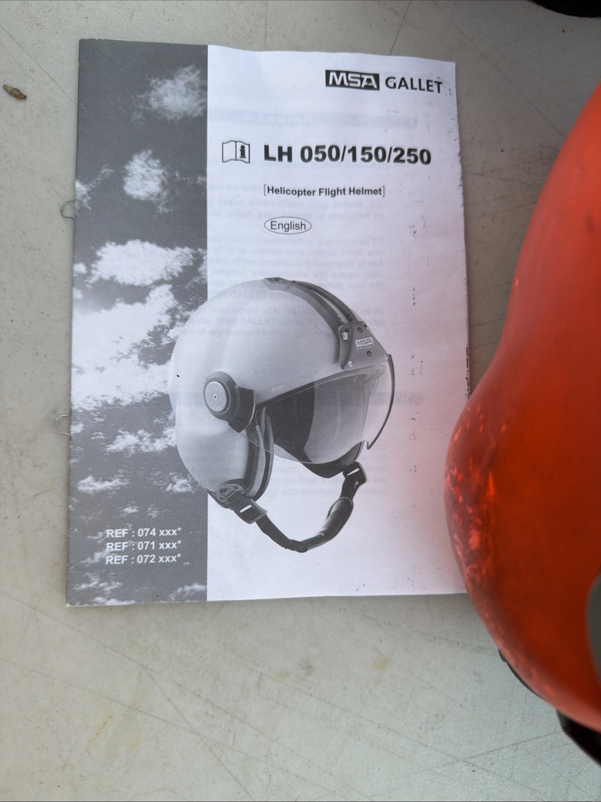 MSA Gallet LH150 Helicopter Helmet NVG - Untested