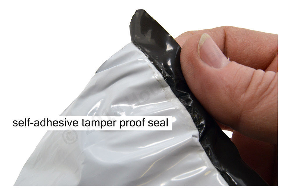 25-1000 POLY MAILER BAGS - HouseLabels - 2.35 MIL Thick White Shipping Envelopes