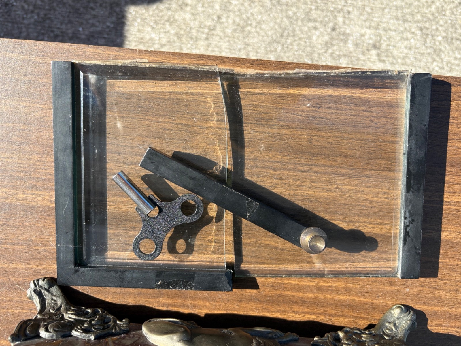 French Clock Bronze Cherubs Lion 1880's **Read**