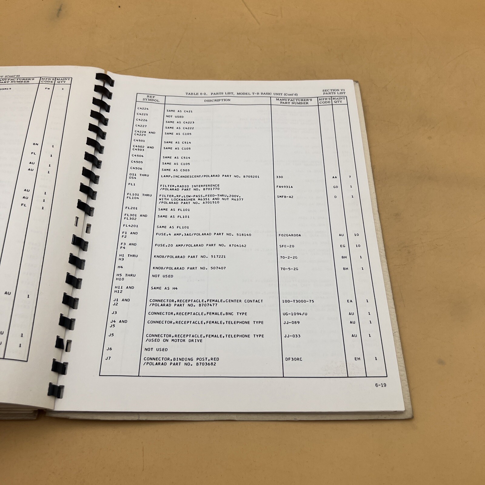 POLARAD CALIBRATED FIELD INTENSITY RECEIVER MODEL CFI OPERATING REPAIR HANDBOOK