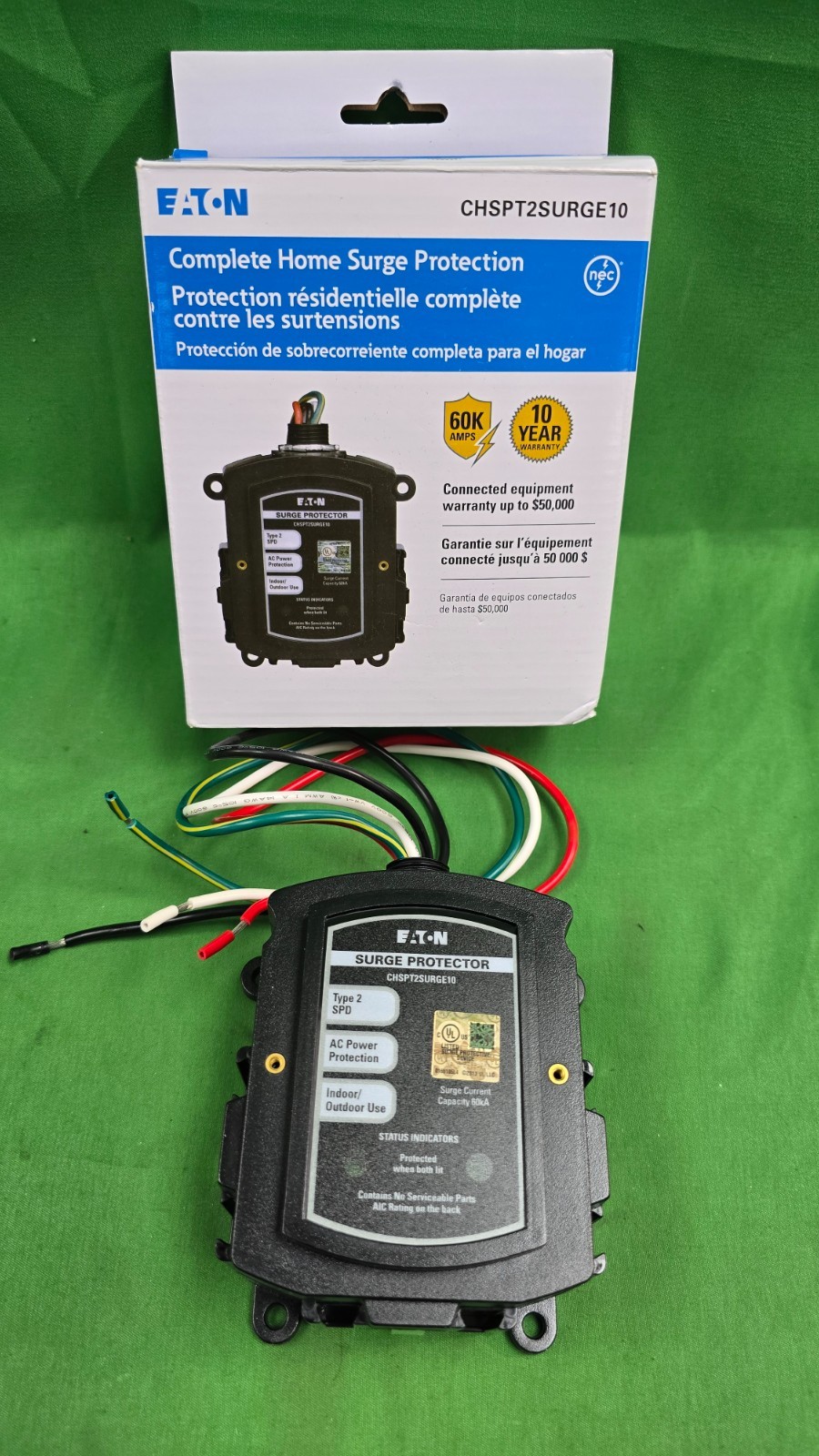 Eaton CHSPT2SURGE10 Complete Home Surge Protection NEW (E6)