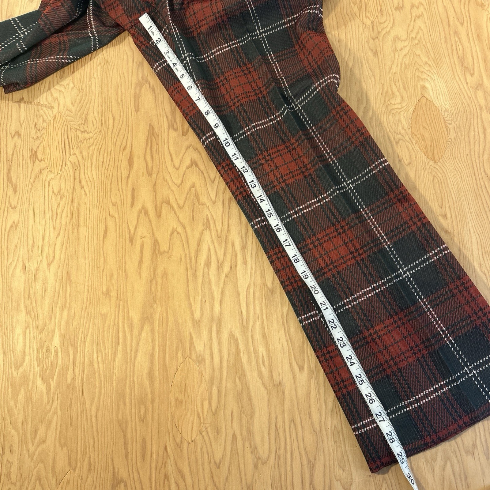 VTG 70s Farah Polyester Pants High Waist Wide Leg Disco Mens Size 34x29 Plaid