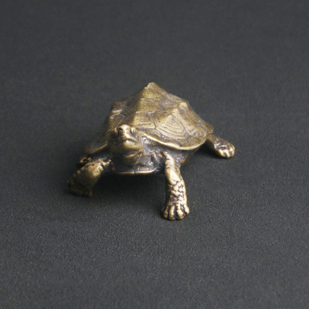 Brass Vintage Turtle Figurine Statue Home Ornaments Animal Figurines Gift Toys