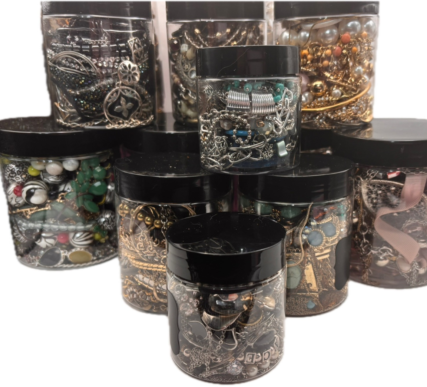 Mystery Jewelry Jar- All Wearable - No Junk Curation Available 4 Sizes