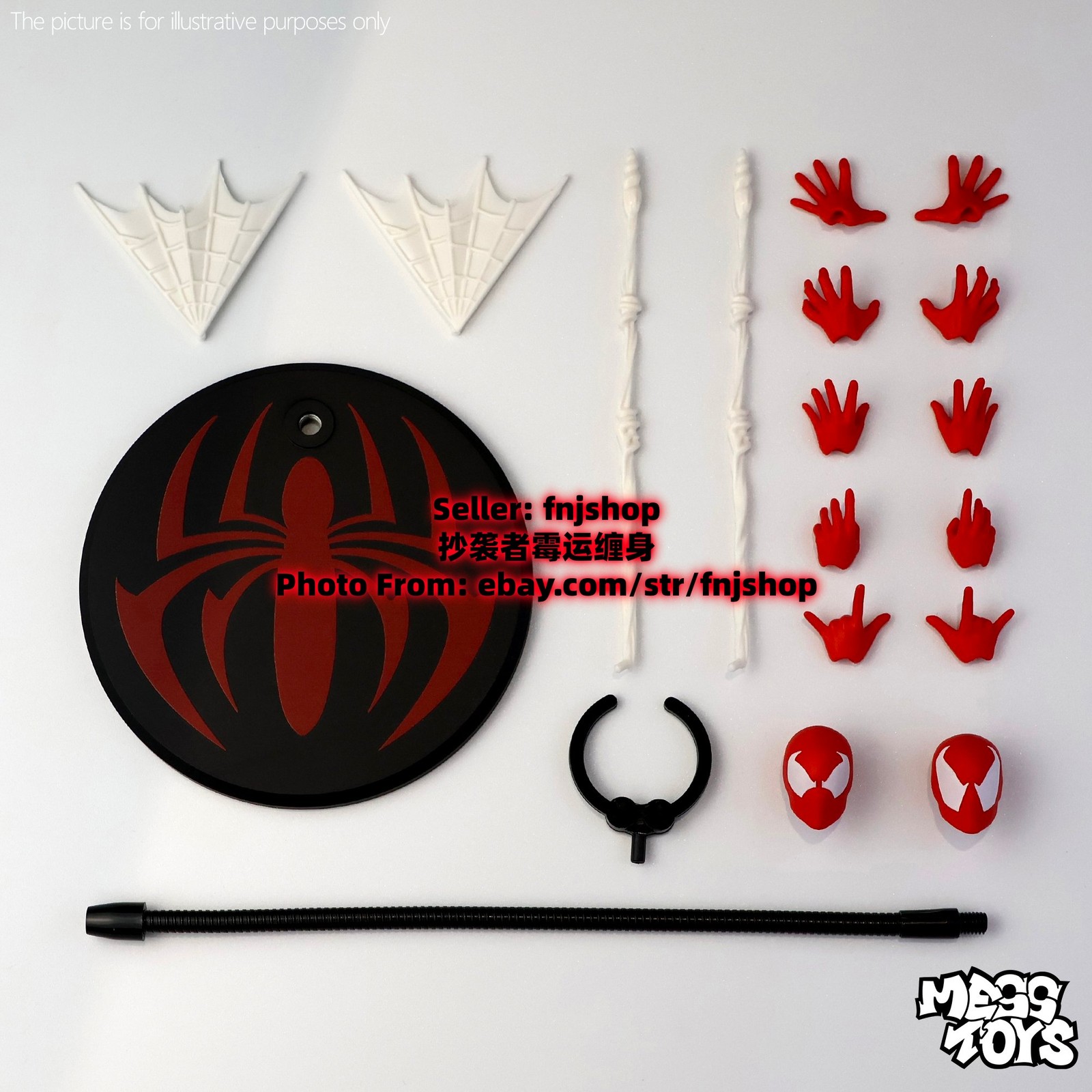 In Stock Hot-New Mess Toys Scarlet Hero Spider-Man Blue Suit 1/12 Action Figure