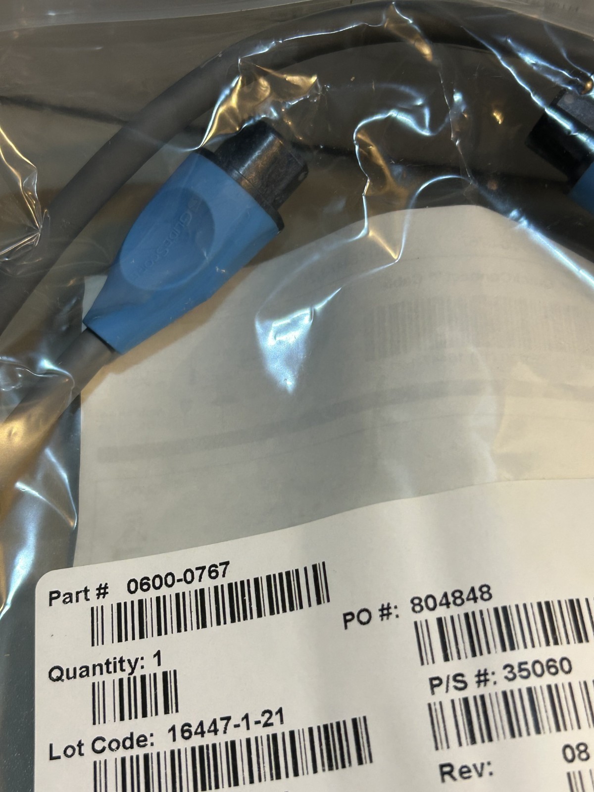 Verathon Glidescope CORE QuickConnect Cable MPN: 0600-0767 for Glidescope B-FLEX
