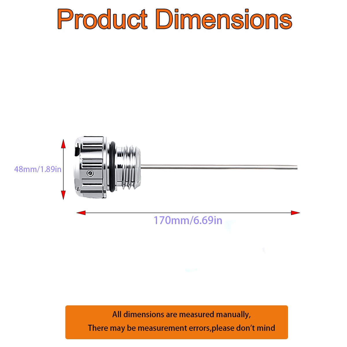 Chrome Oil Temperature Dipstick For Harley 2017-2025 Touring Road Glide FLTRX