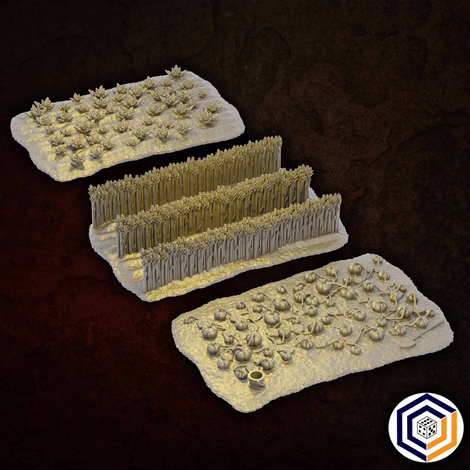 Farm Crops 28mm Tabletop Terrain LOTR Middle Earth MESBG Fantasy