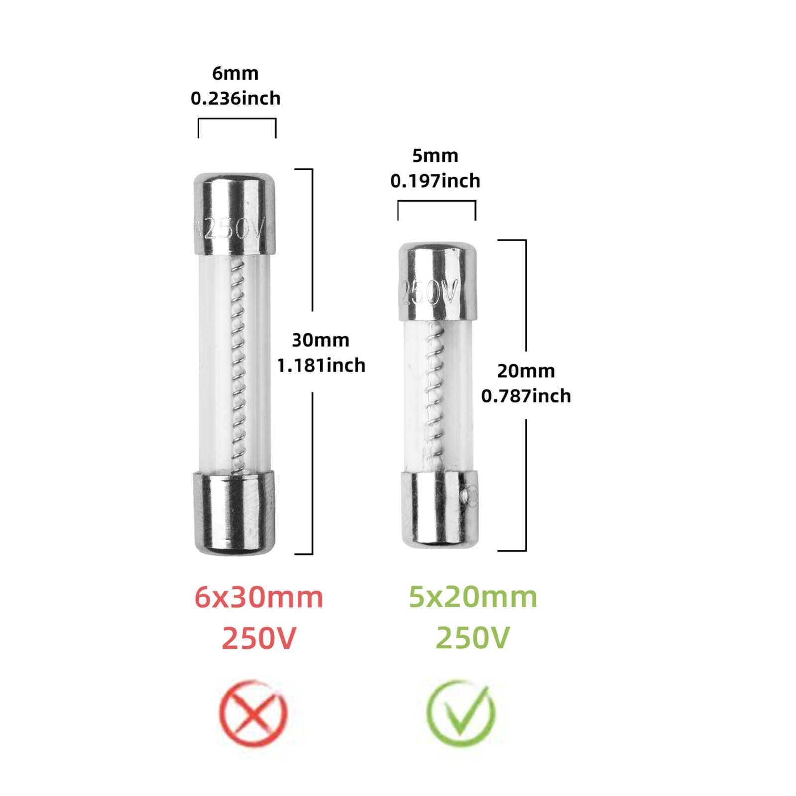 10Pcs 4A 250V SLOW Blow Acting Glass Fuse 5X20mm T4AL250V 4 amp Time-Delay Fuse