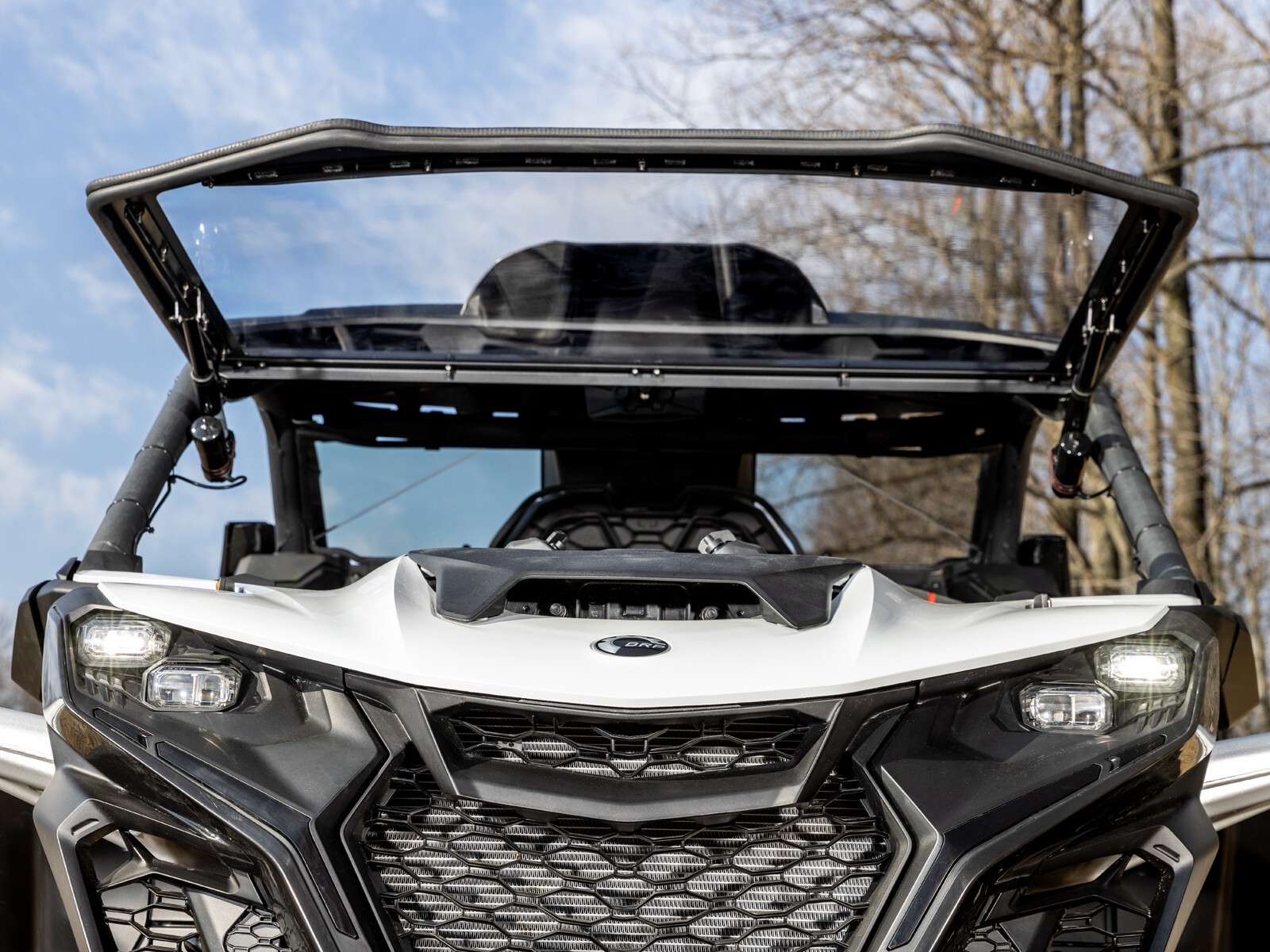 SuperATV Maxdrive Power Flip Windshield for Can-Am Maverick R 2024+