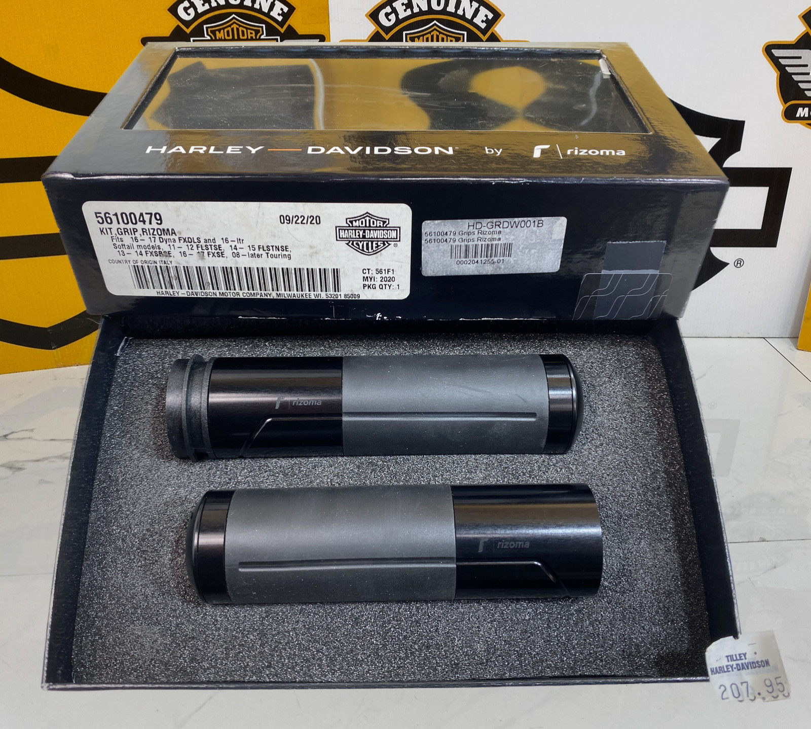 TBW 08-25 OEM Harley Davidson By Rizoma Handlebar Hand Grips