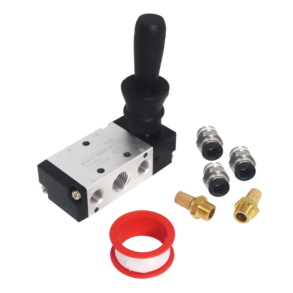 1pc 4H210-08 5 Ways 2 Position 1/4" Hand Lever Control Pneumatic Air Valve