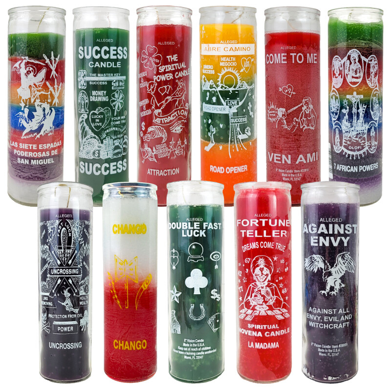 7 Day Candle - 100% Parrafin Wax 120hr Burn Time Cotton Wicks YOU CHOOSE DESIGN