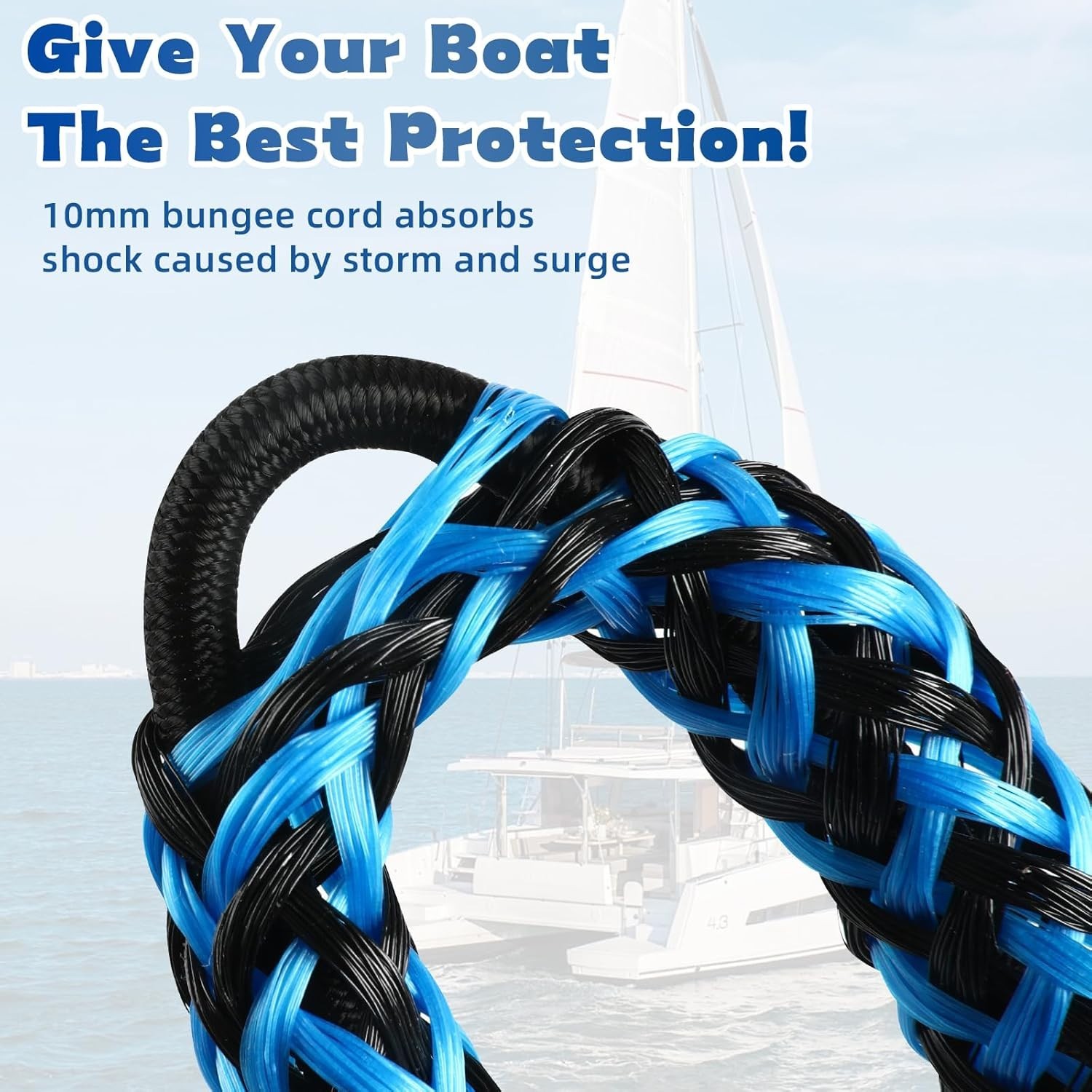 2Pack Marine Bungee Dock Line Boat Mooring Rope Anchor Cord Stretch Line Us