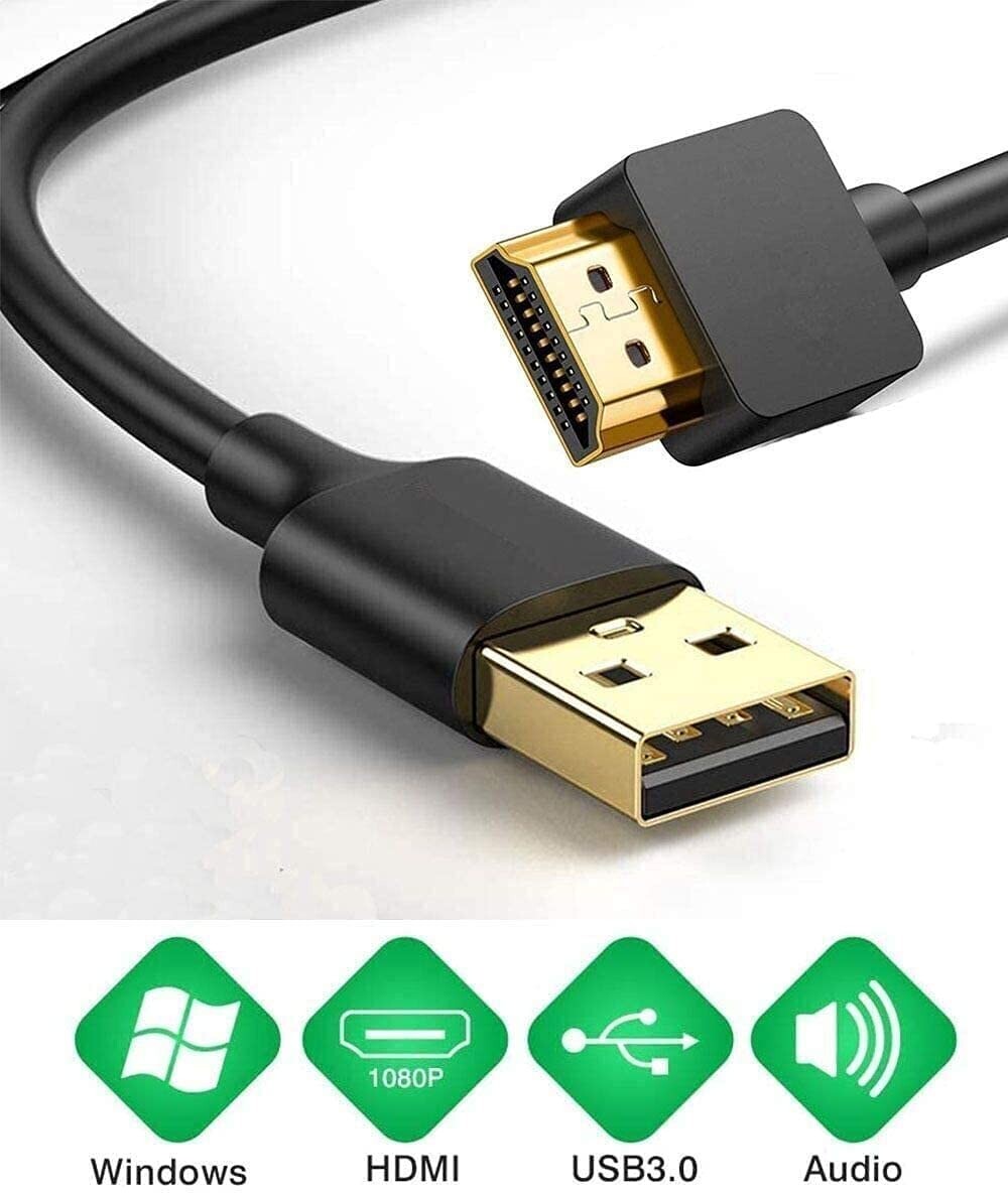 USB to Hdmi Cable, USB to Hdmi Adapter for Monitor, USB 3.0 Male to Hdmi Male...