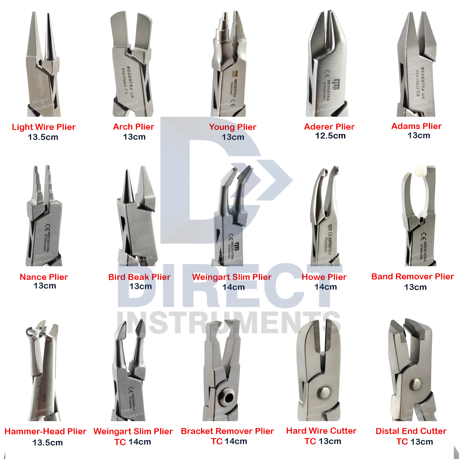 MEDENTRA Professional Dental Pliers Orthodontic Braces Wire Bending Loop Forming