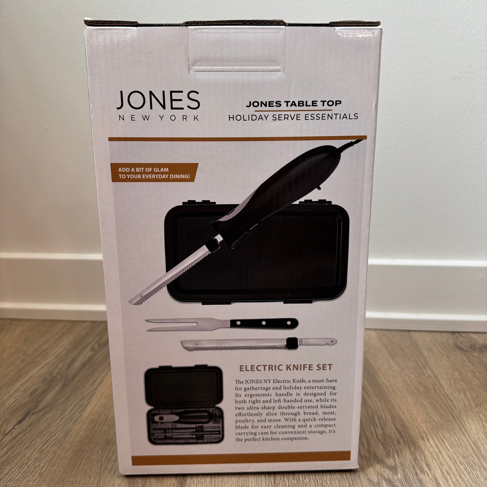 Jones New York Electric Knife Carving Set Holiday Serve Essentials NIB