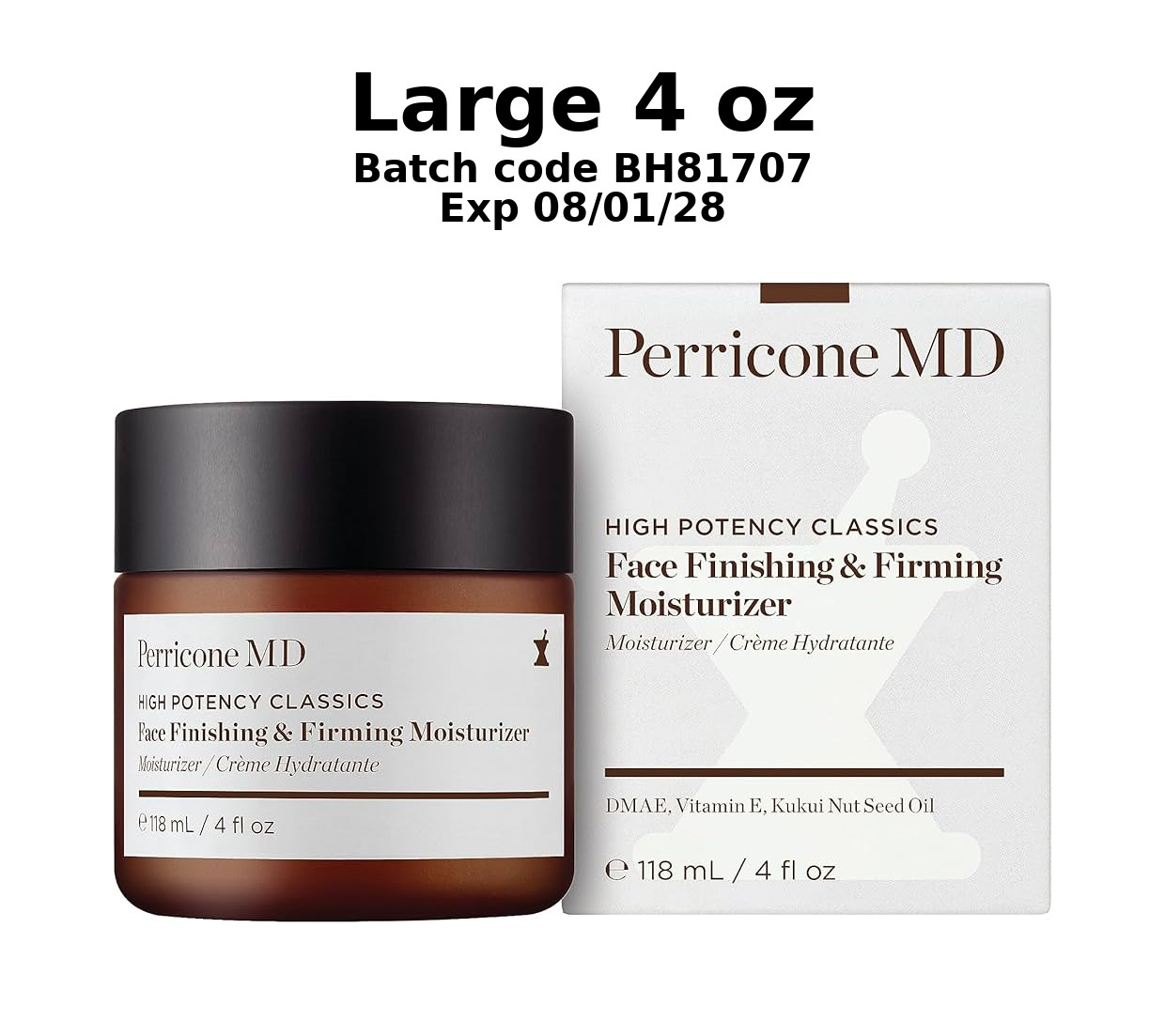 Perricone MD Face Finishing & Firming Moisturizer SUPERSIZED DEAL 4 oz EXP 8/28