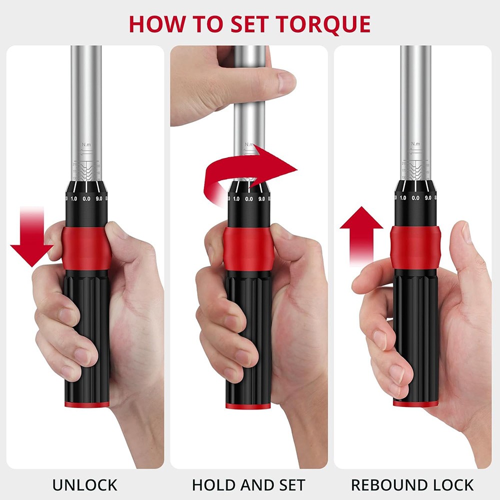 72-Tooth Torque Wrench Adjustable Torque Wrench 1/2" Drive 26-260ft.lb/35-350n.m