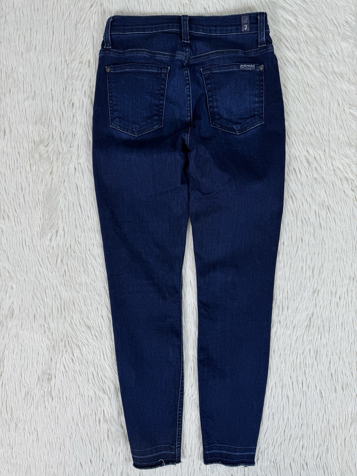 7 For All Mankind Gwenevere Dark Wash High Waist Ankle Denim Jeans Women's 26