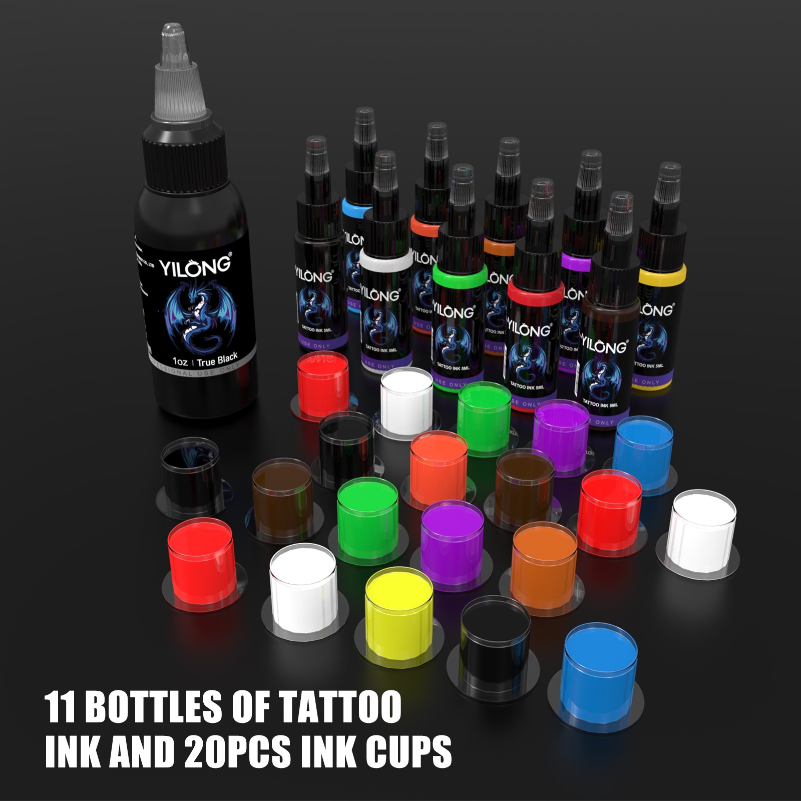 YILONG Wireless Tattoo Machine Kit Tattoo Pen with Ink Needle Paper Gel Soap