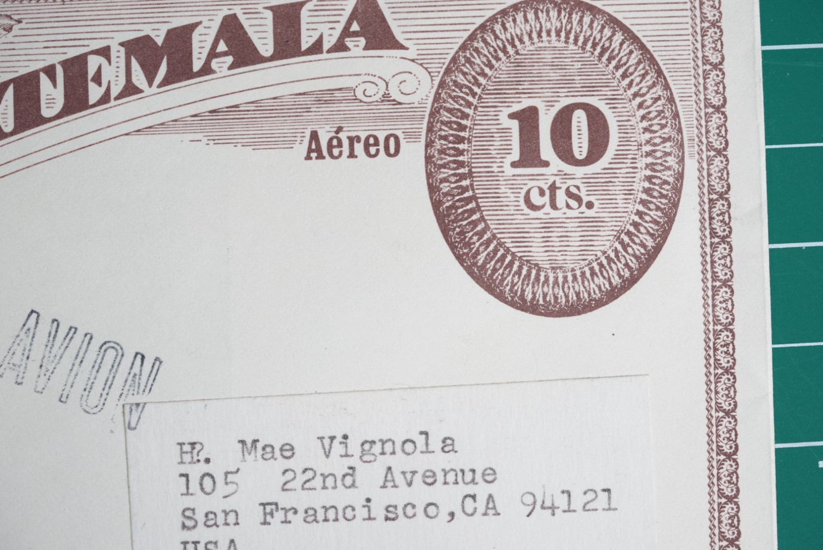 1950s 60s Guatemala 10 Centavos Airmail Postal Stationery “Café Guatemala”