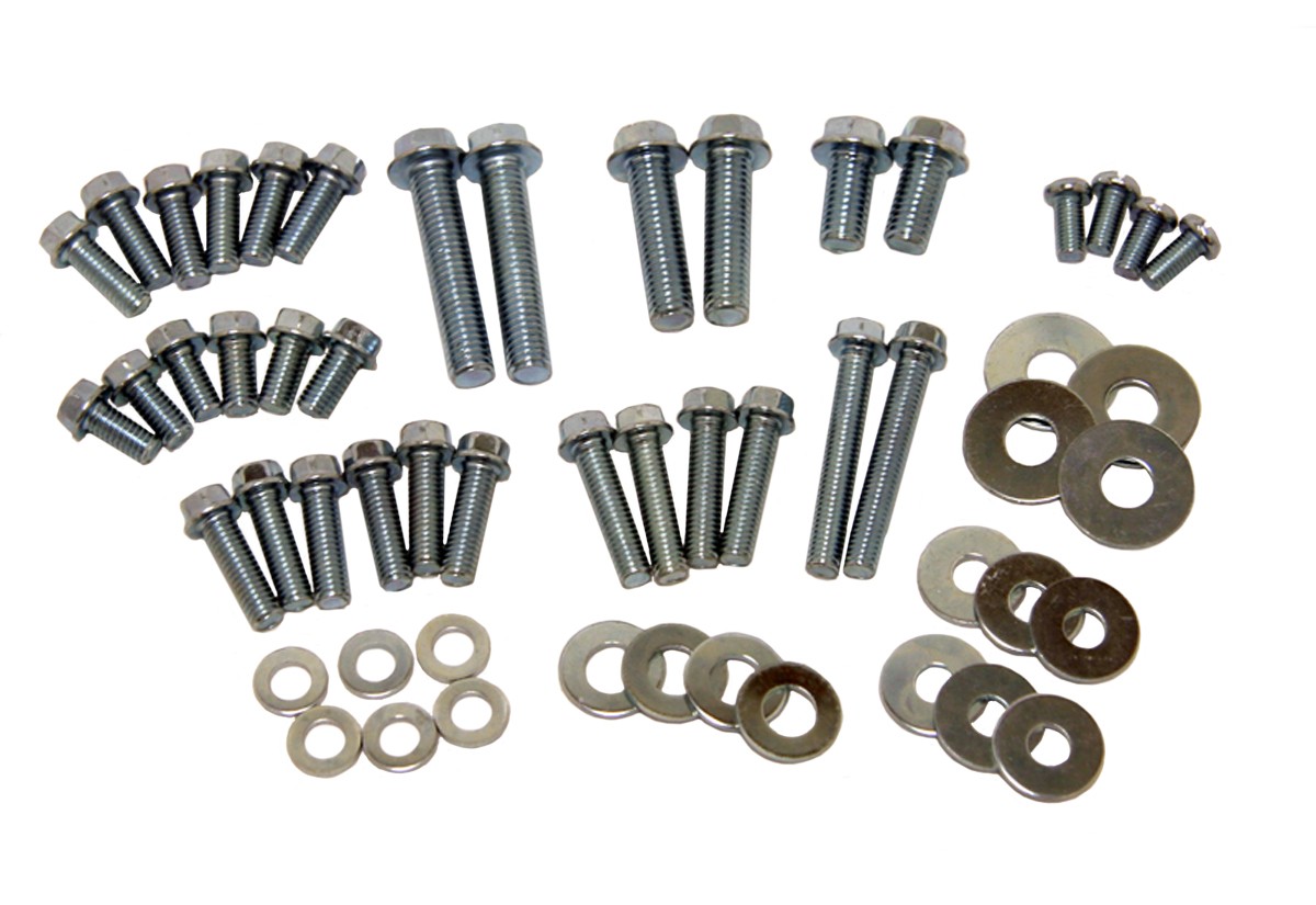 54 Piece Motorcycle Hardware Kit Assorted Metric Bolts & Washers 8mm 10mm M6 M8