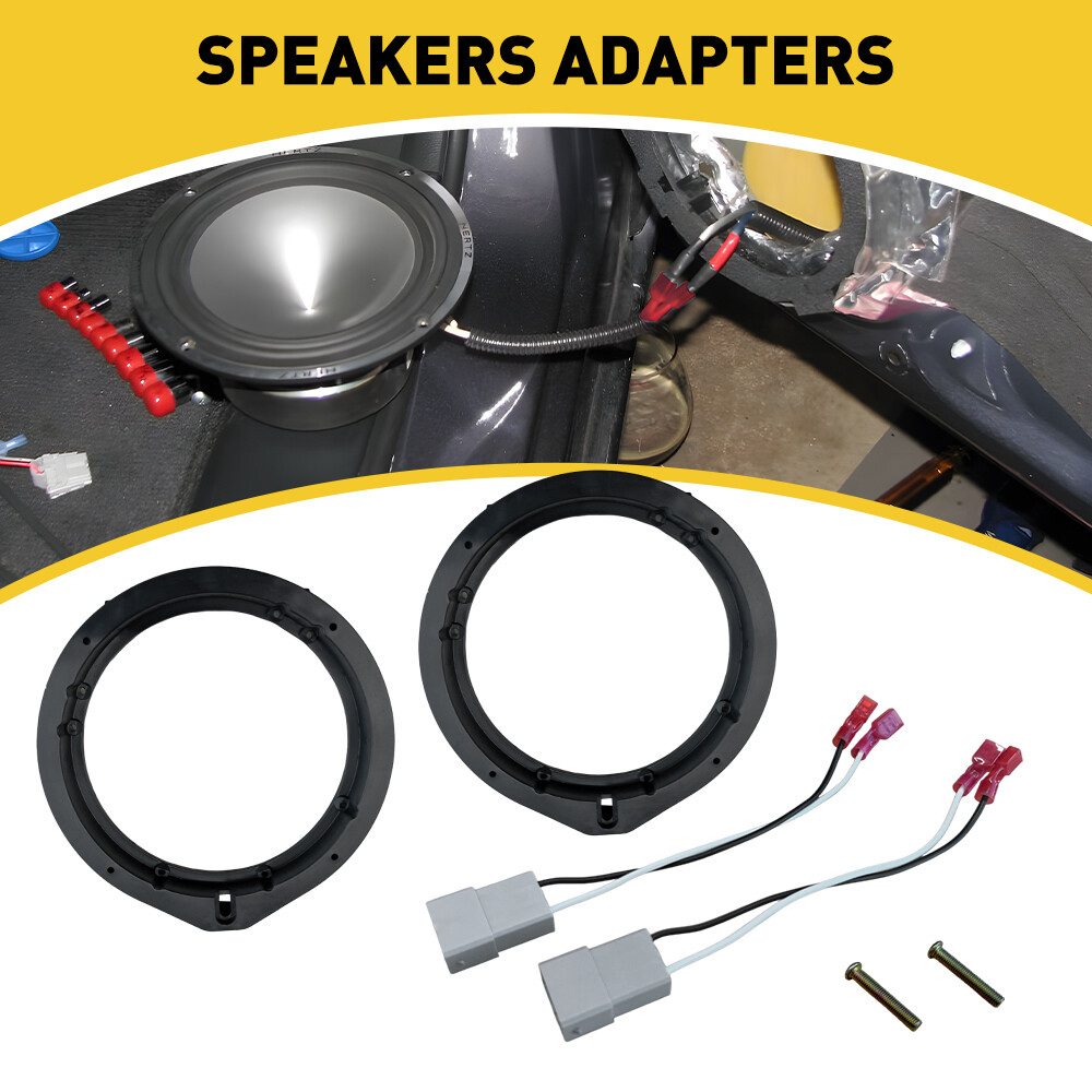 2pcs Fit HONDA CRZ (2011-2016) Door Speaker Upgrade 6.5" Spacer Harness Adapter