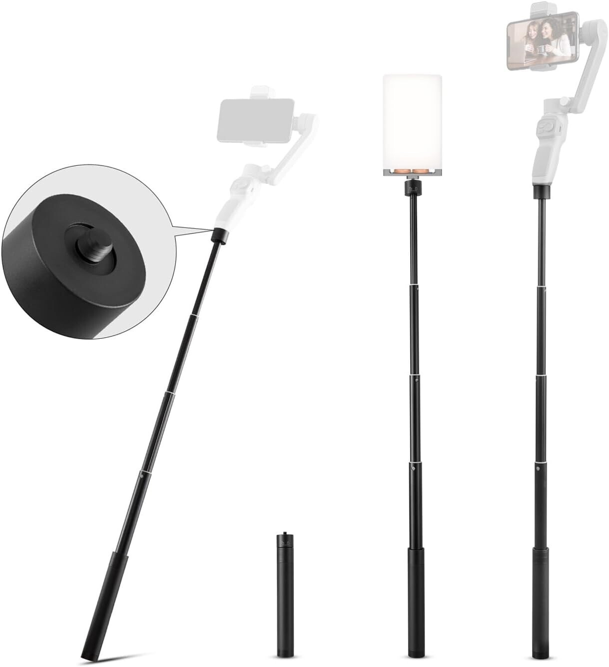 Action Camera Selfie Stick Telescopic Extension Pole for GoPro DJI Osmo Insta360