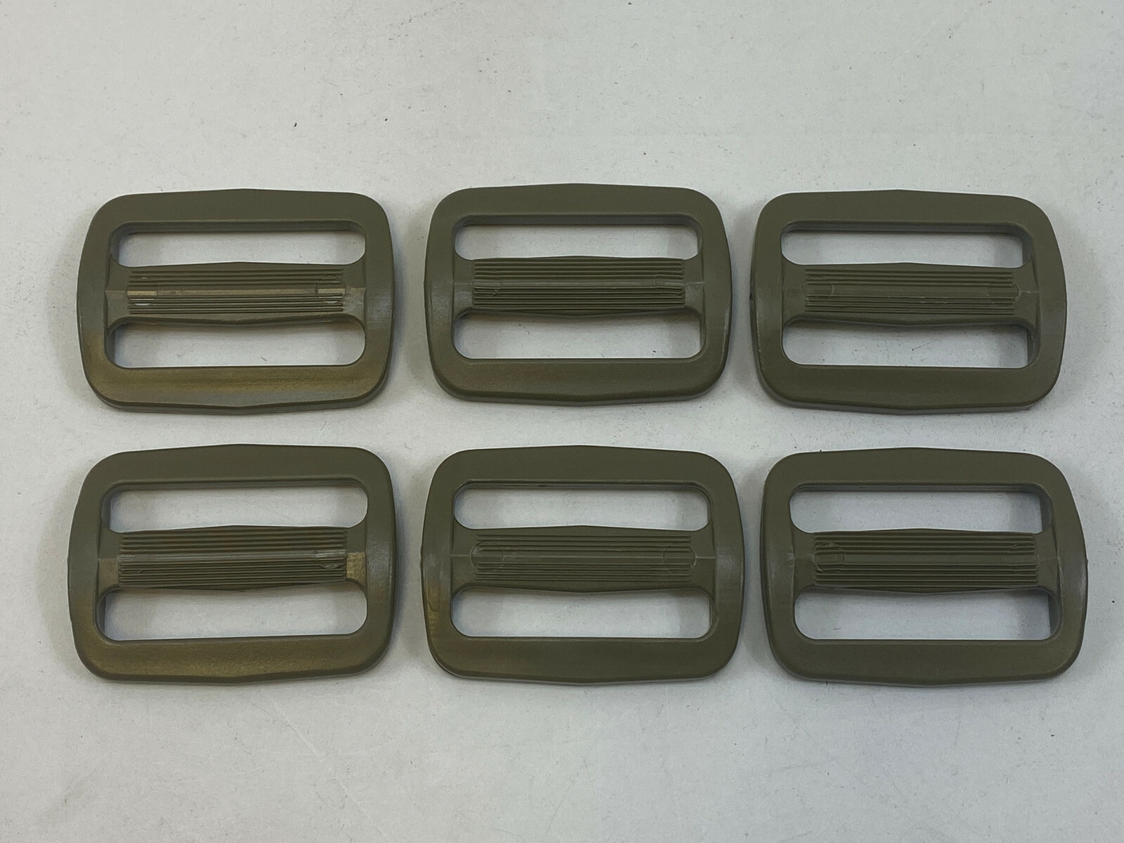 SET OF 6 ITW 1.5" Tri glide Sliplock Strap Adjust Military Buckle Sling TAN