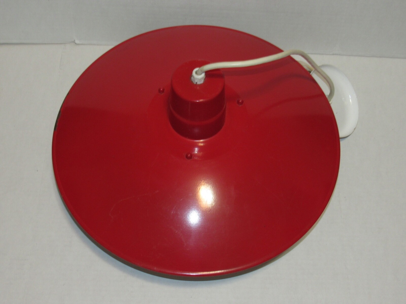 19" Industrial Metal Light Ceiling Lamp Shade Mid Century Barn Fixture RARE USA