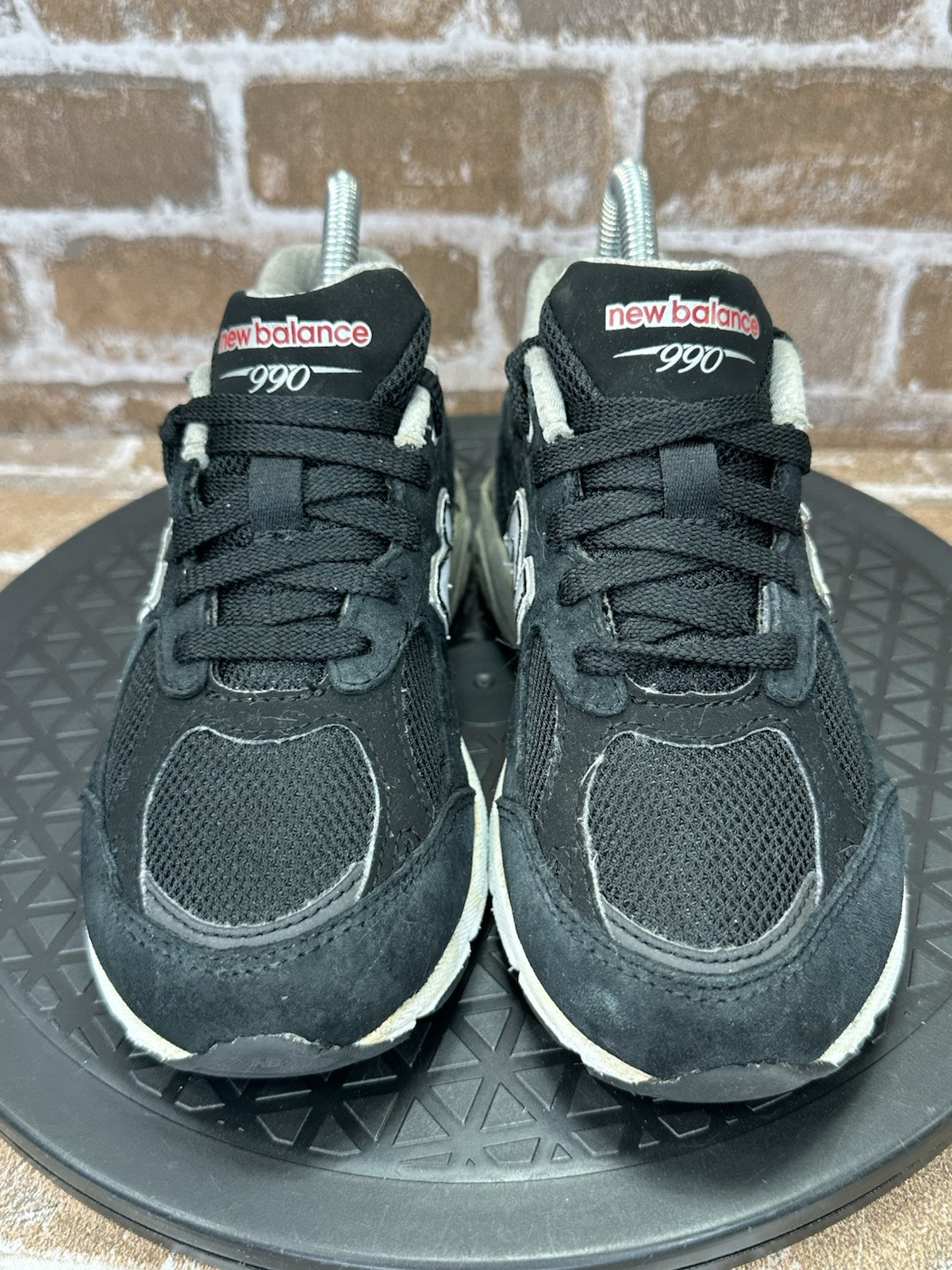 New Balance 990v3 Black Silver Running Shoes Sneakers PC990BS3 Boys Youth Size 1