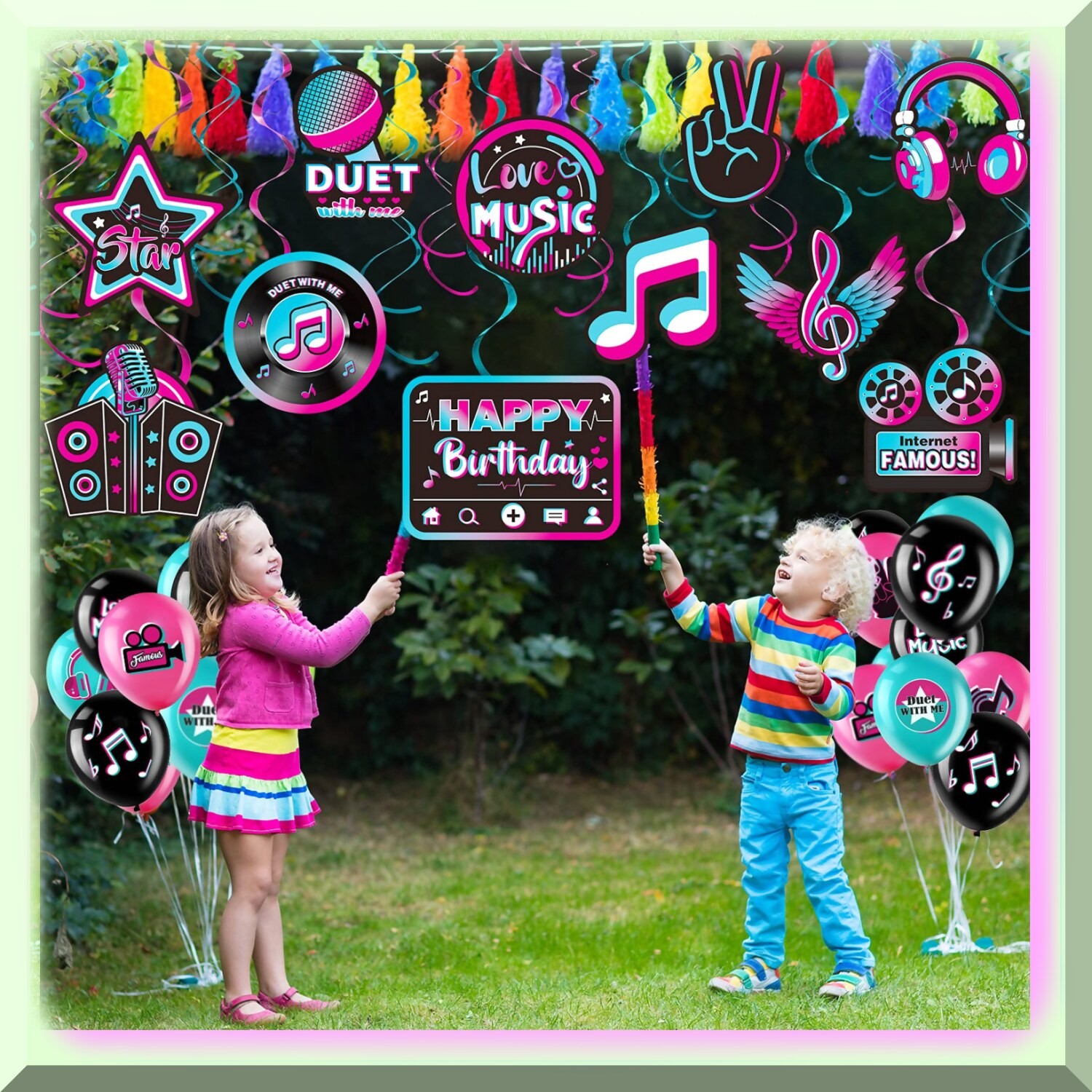 30-Piece Music Party Decor for All Ages