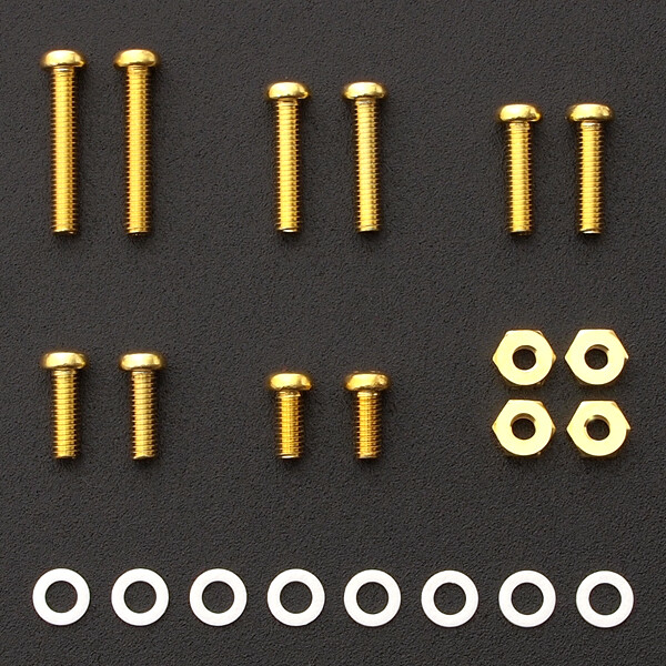 GOLD PLATED BRASS Cartridge Headshell Mounting Screws M2.6 Hardware turntable
