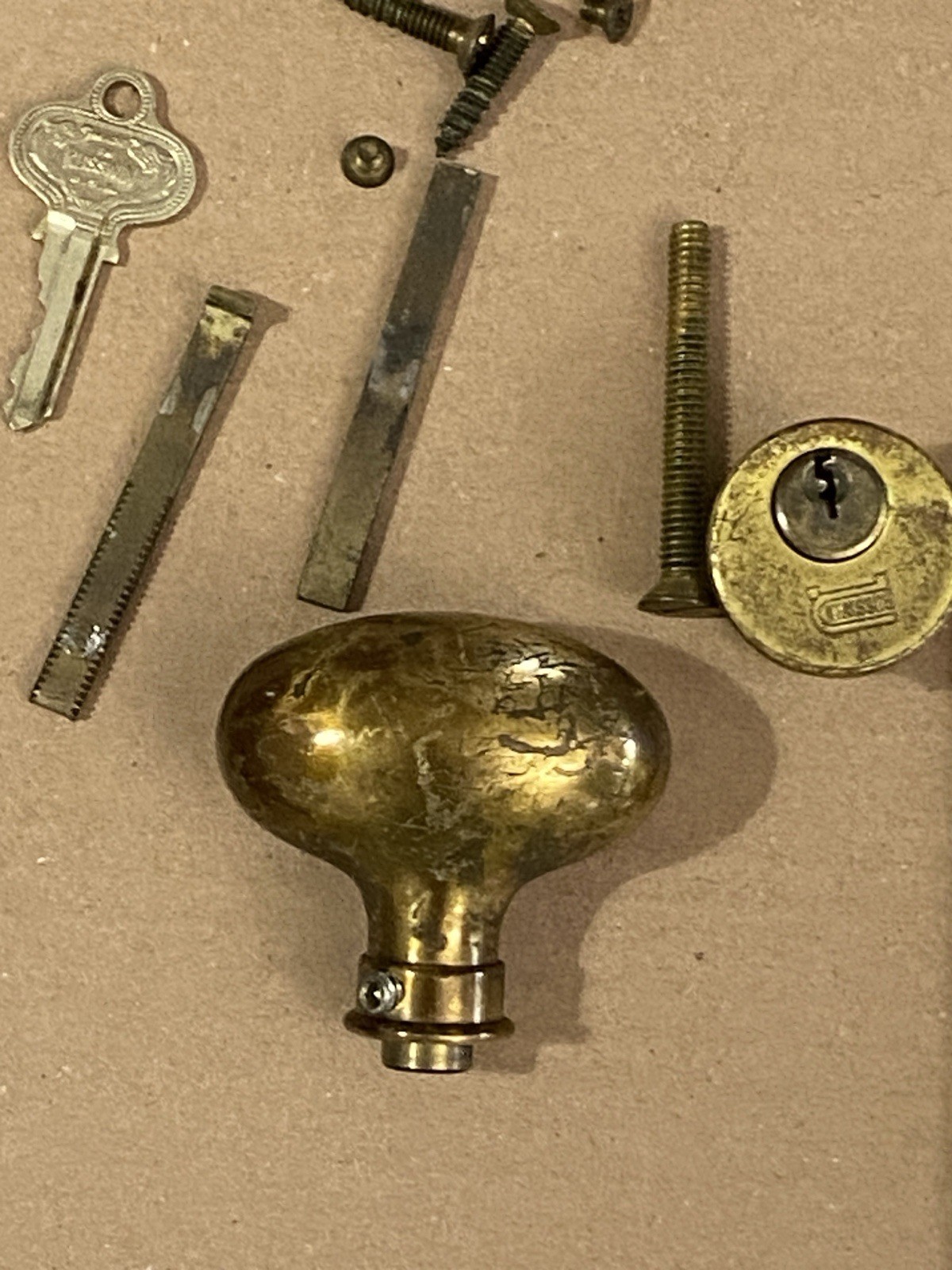 Vintage Brass Baldwin Entry Mortise Lock Set Springfield Estate Collection 1970s