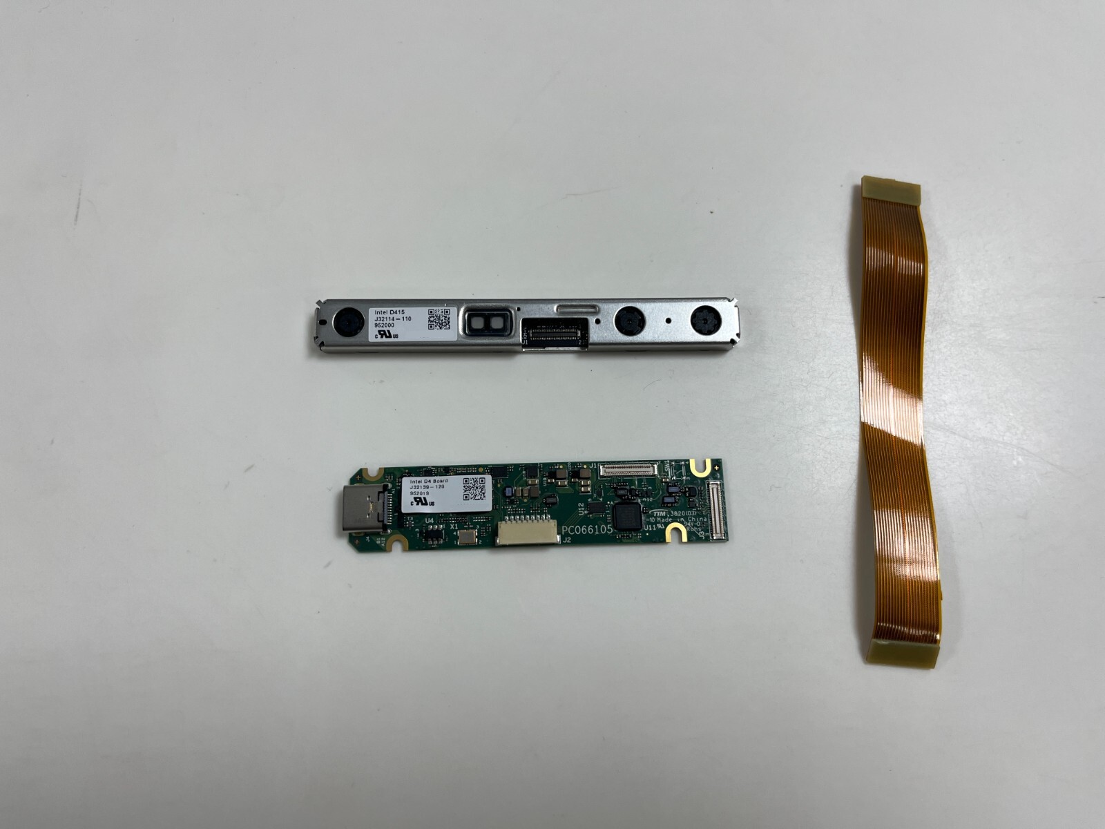 Barebone Intel RealSense Depth Camera D415 + D4 Board + 100mm Flex Ribbon Cable