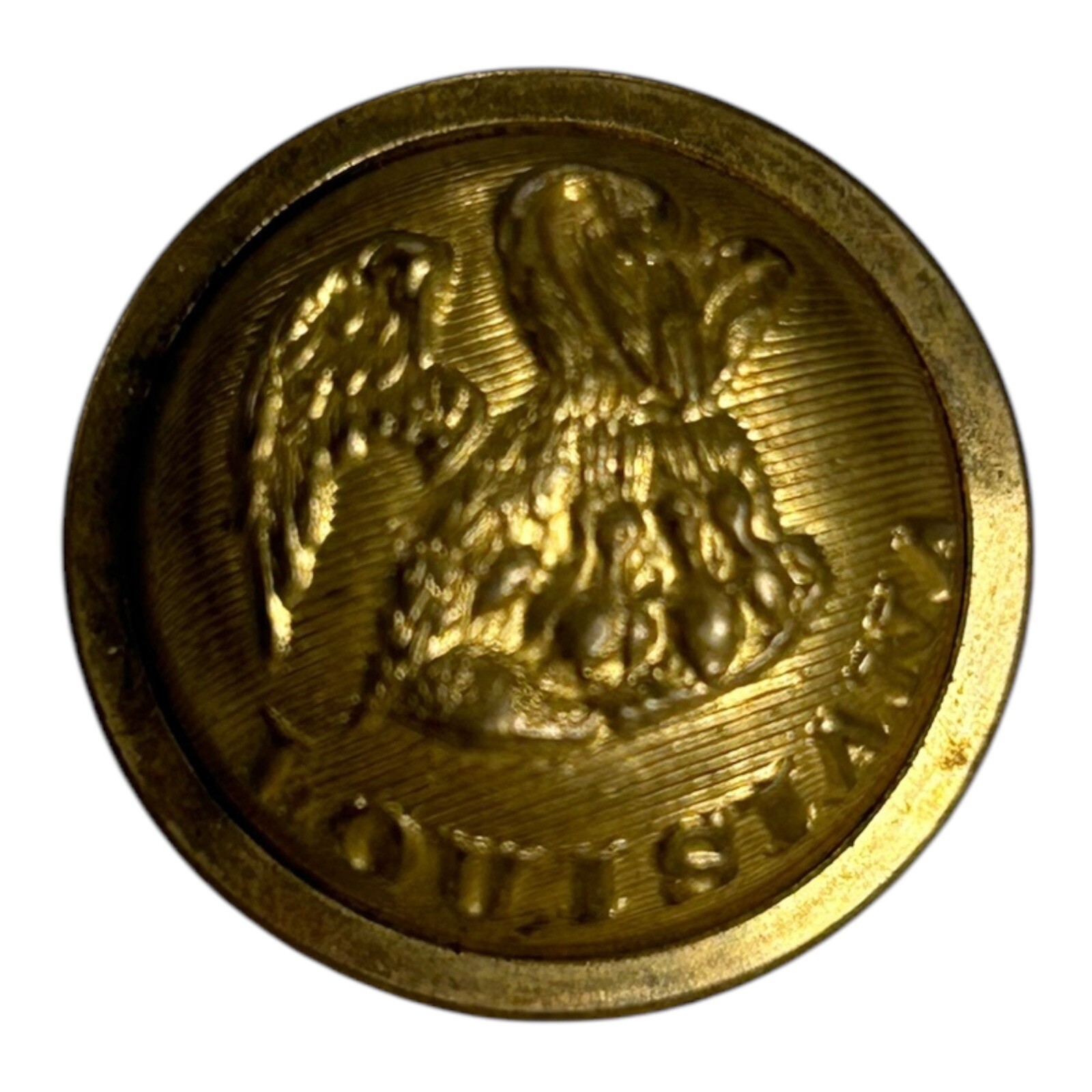 Antique Authentic Louisiana Militia Coat Confederate Post Civil War Button