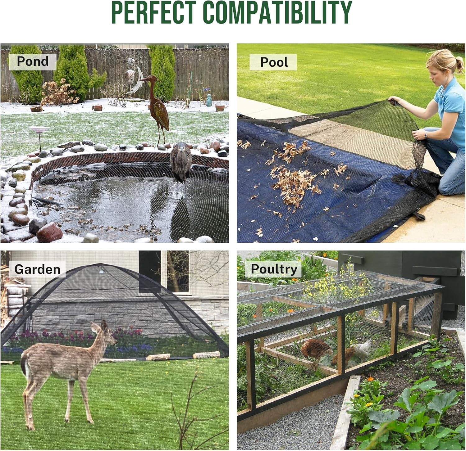 Pond Netting for Leaves Leaf Net Cover Pond Net with Small Fine Mesh Protecting