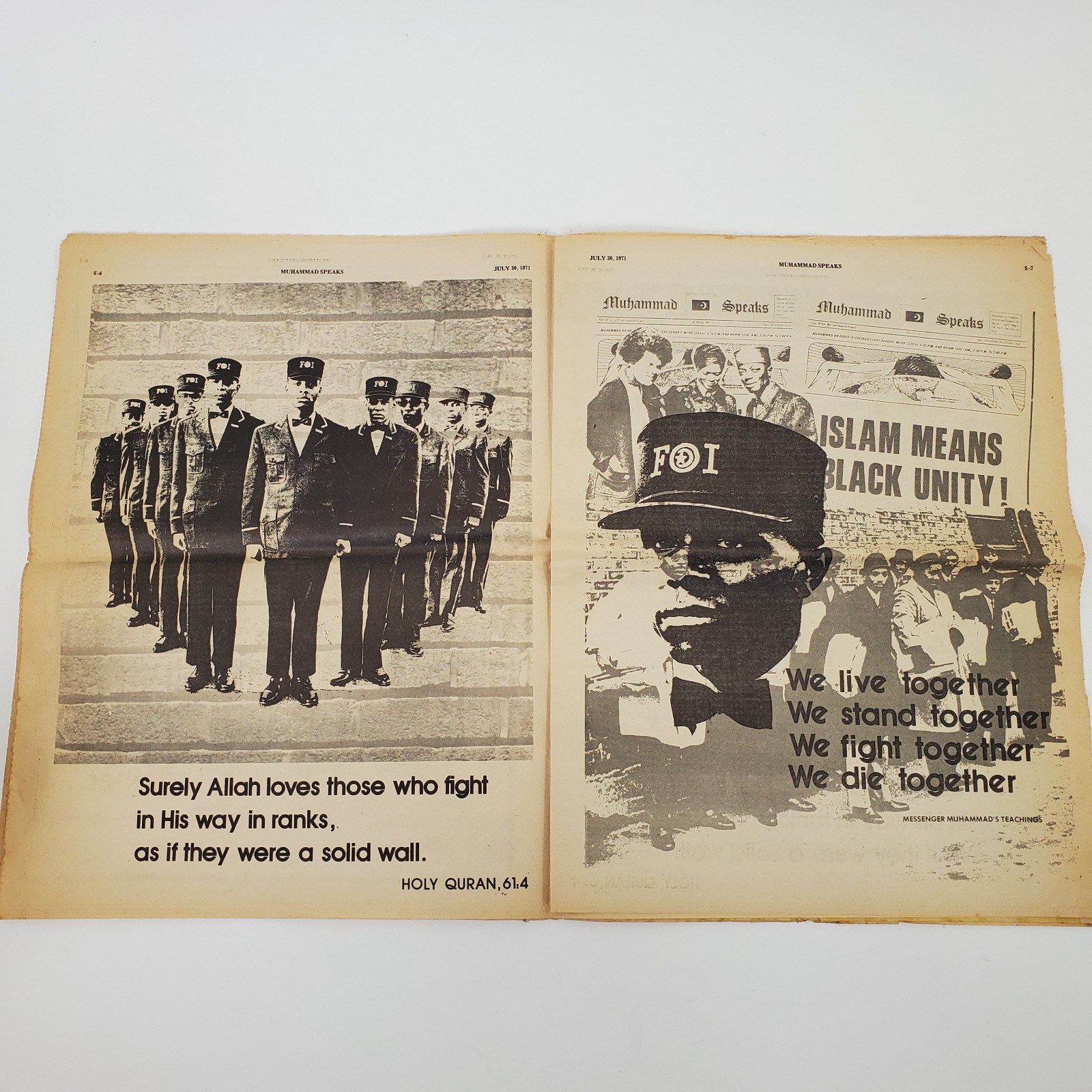 Muhammad Speaks Newspaper July 30 1971 Nation of Islam Black History VTG