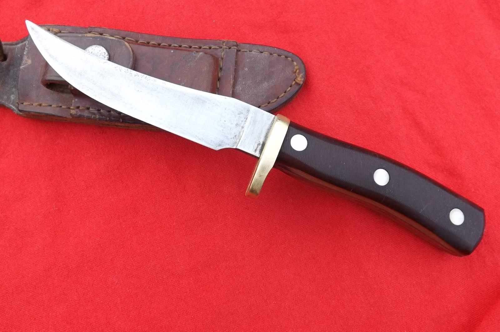 Vintage USA Schrade 160 Mountain Lion 160OT Old Timer Fixed Blade Knife N CASE