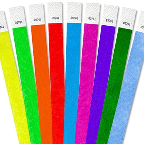 5,000 Count Wristbands, Pick Your Color, Tyvek Material, Security Bracelets