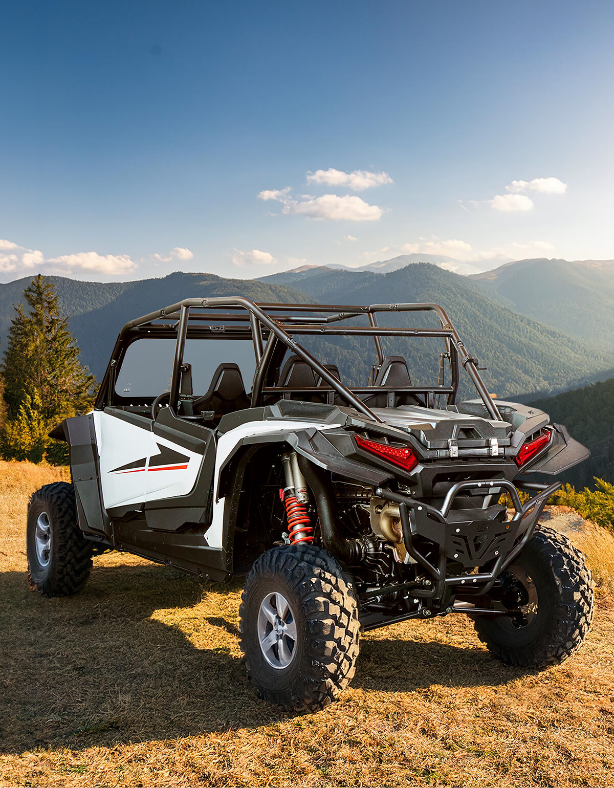 UTV Tonneau Cover Trunk Bed Enclosure Cover for Polaris RZR XP 1000/4 2024-2025